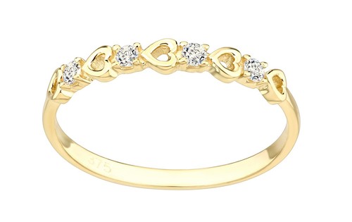 Anello eternità cuore oro - anello,