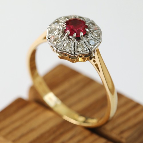 Anello vintage cluster oro - anello,