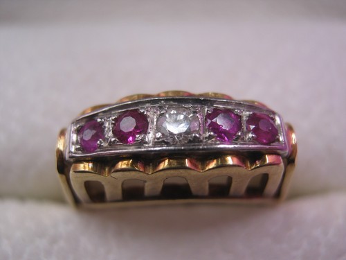 Anello art déco - anello, giallo