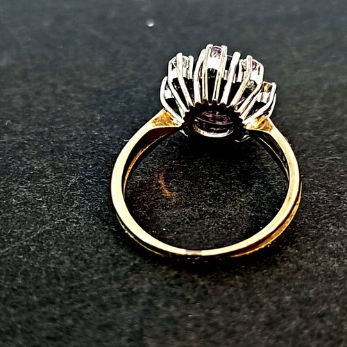 Anello oro 585 con ametista - oro,