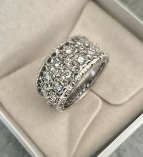 Anello oro bianco 18k con - bianco,