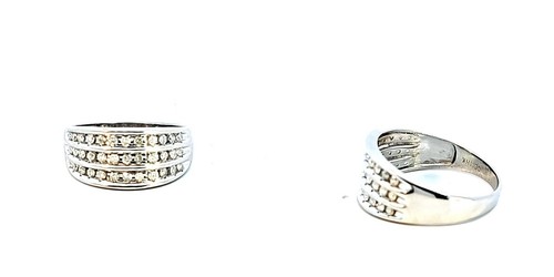 Anello oro bianco con - oro, molti