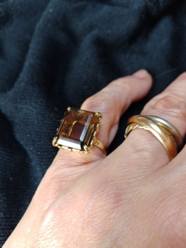 Anello oro 18kt - oro, quarzo