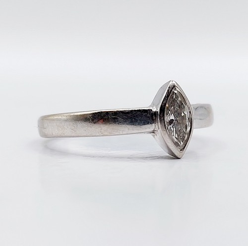 Anello solitario oro - , bianco