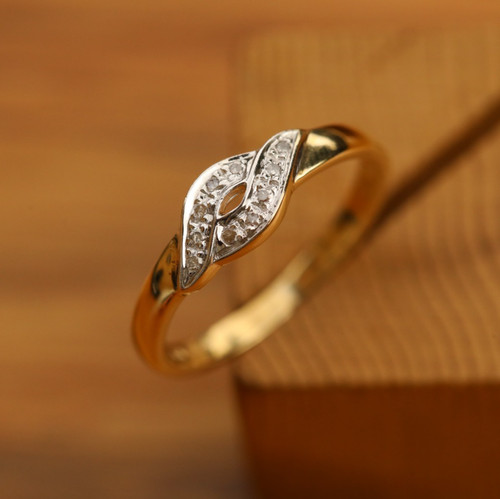 Anello croce 9ct oro - anello,