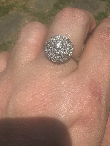Anello oro bianco e - 18,