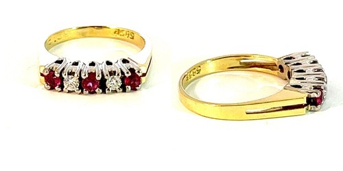 Anello oro 585 con - in, rubini