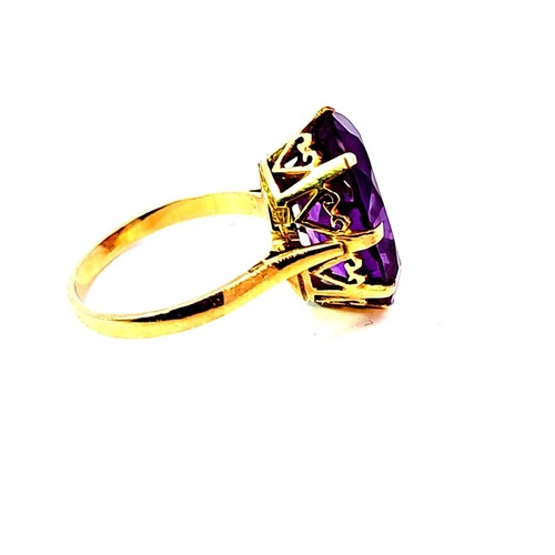 Anello oro 750 con ametista - anello,