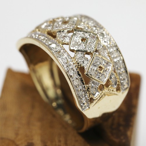 Anello fascia 9ct oro - anello,