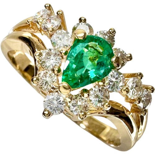 Anello smeraldo 0 35 - smeraldo, 0,35