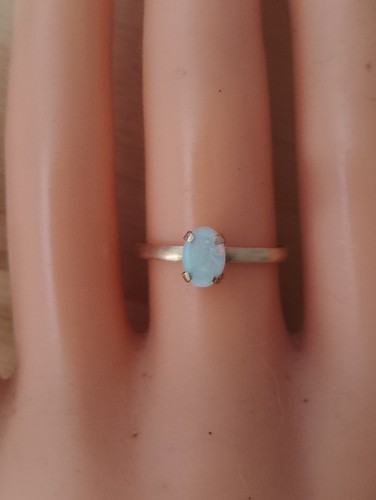 Anello oro opale australiano - opale,