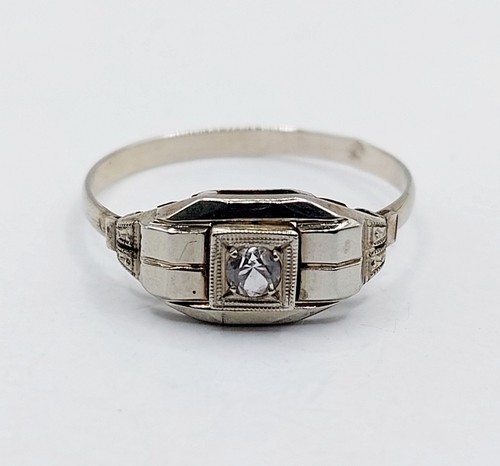 Anello serbatoio art - deco, oro