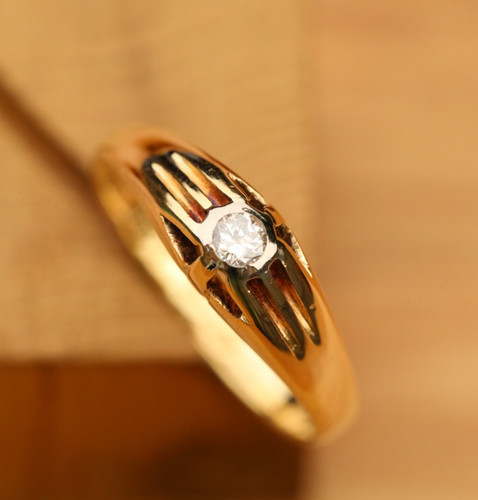 Anello solitario oro giallo - anello,