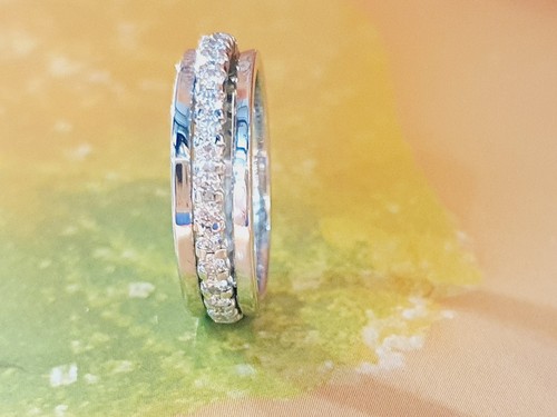 Anello eternity oro - bianco, e