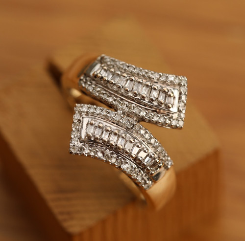 Anello con torsione 9ct oro - anello,