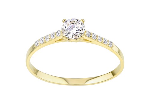 Anello fidanzamento oro - di, in