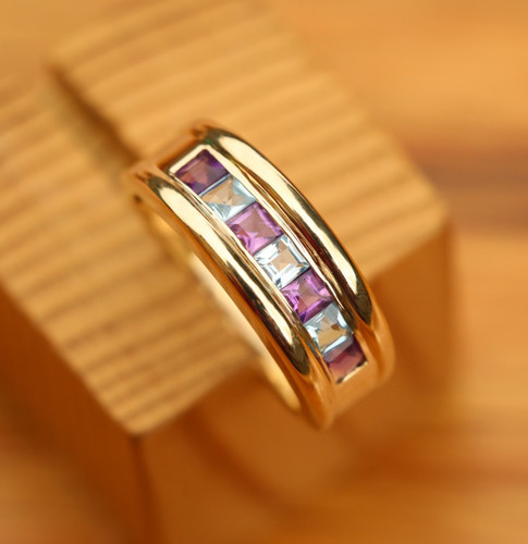 Anello vintage fascia oro - a,