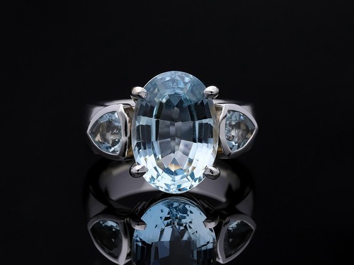 Anello acquamarina - ct.,