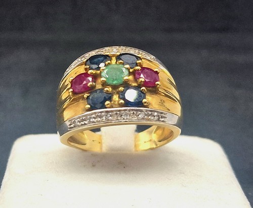 Anello smeraldo rubini - anello,