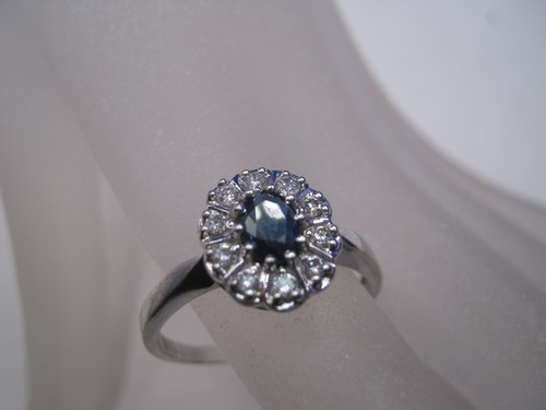 Anello vintage zaffiro blu - zaffiro,