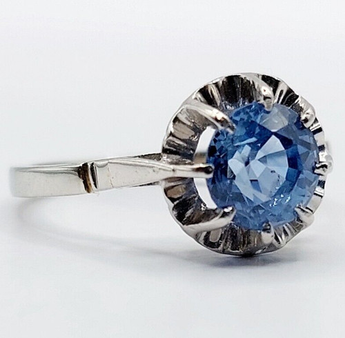 Anello solitario art - , deco