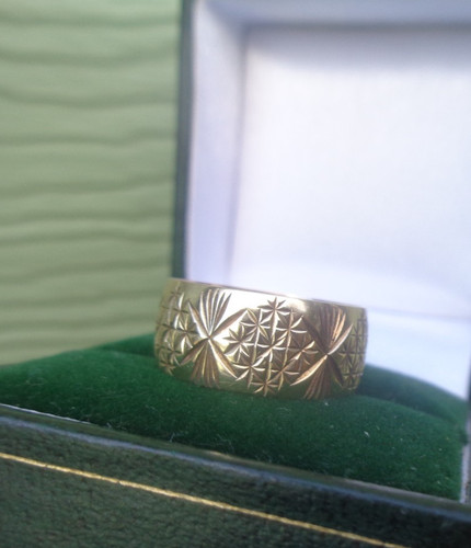 9ct oro matrimonio anello - oro,