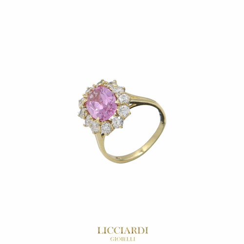 Anello donna fiore oro giallo