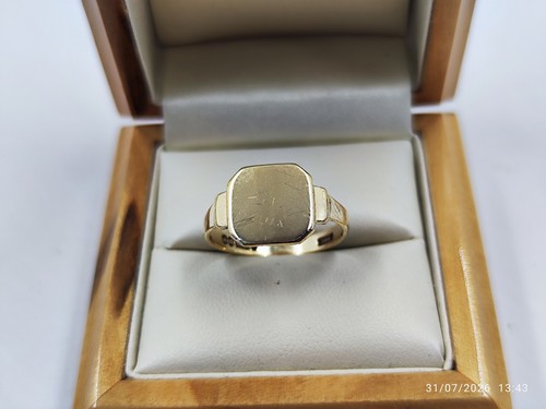 Anello con sigillo oro 9 - anello,