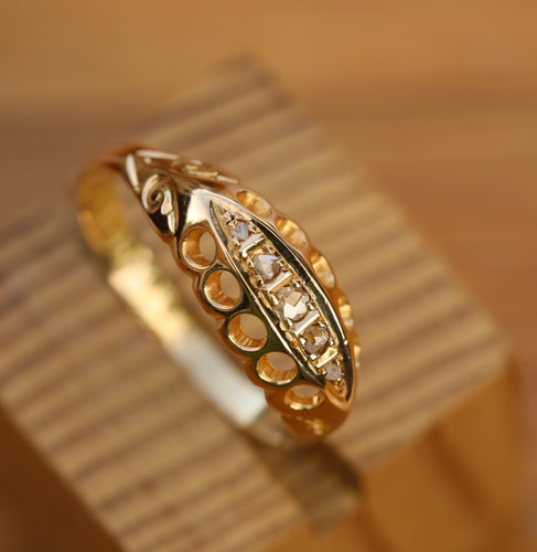 Anello antico oro giallo - anello, in